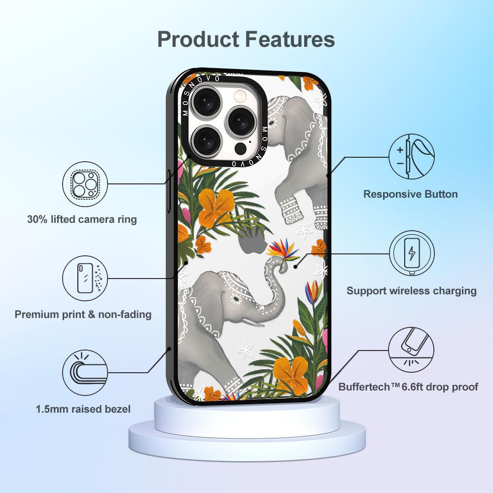 Elephant Phone Case - iPhone 15 Pro Max Case - MOSNOVO