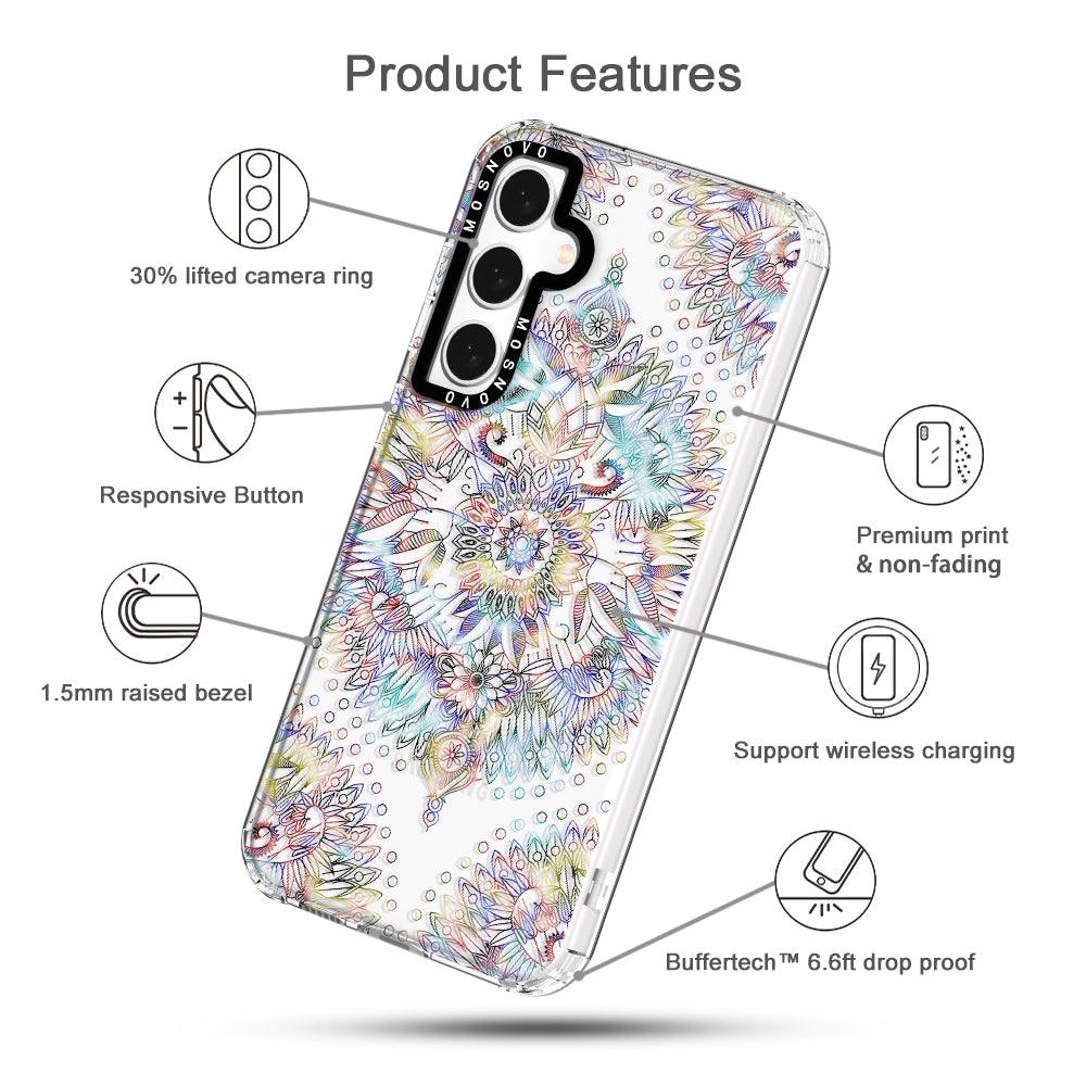 Rainbow Mandala Phone Case - Samsung Galaxy S23 FE Case