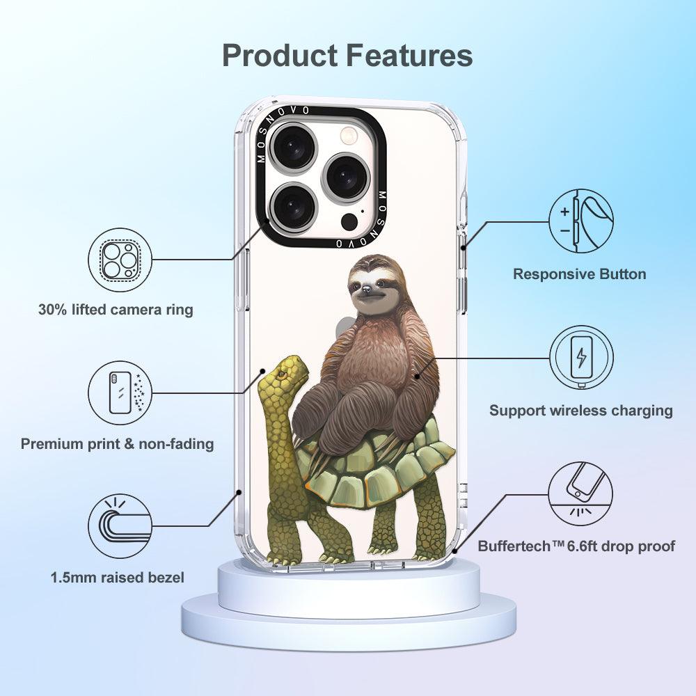 Sloth Turtle Phone Case - iPhone 15 Pro Case - MOSNOVO