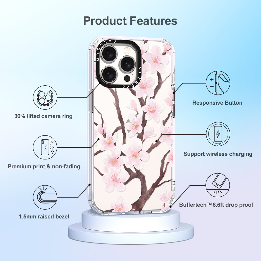 Cherry Blossom Flower Phone Case - iPhone 15 Pro Max Case - MOSNOVO