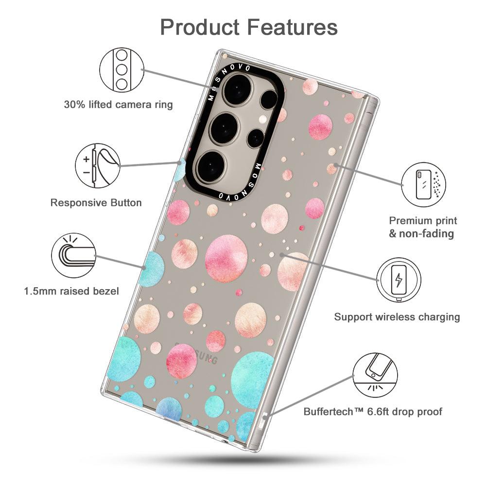 Watercolor Polka Dot Phone Case - Samsung Galaxy S24 Ultra Case - MOSNOVO