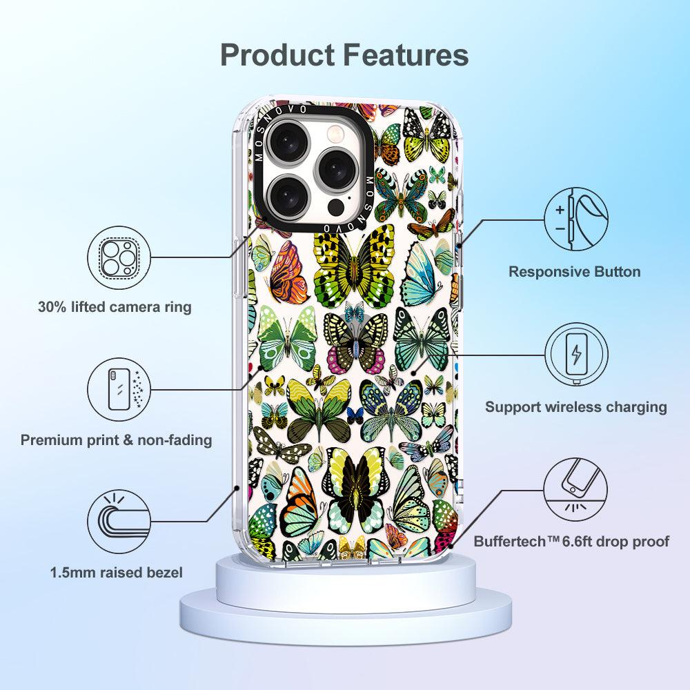 Butterflies Phone Case - iPhone 15 Pro Max Case - MOSNOVO