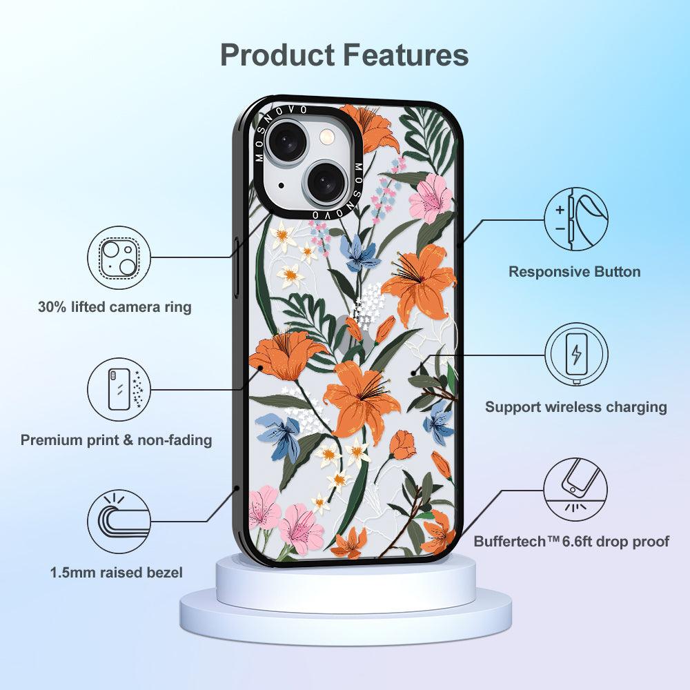 Lily Garden Phone Case - iPhone 15 Plus Case - MOSNOVO