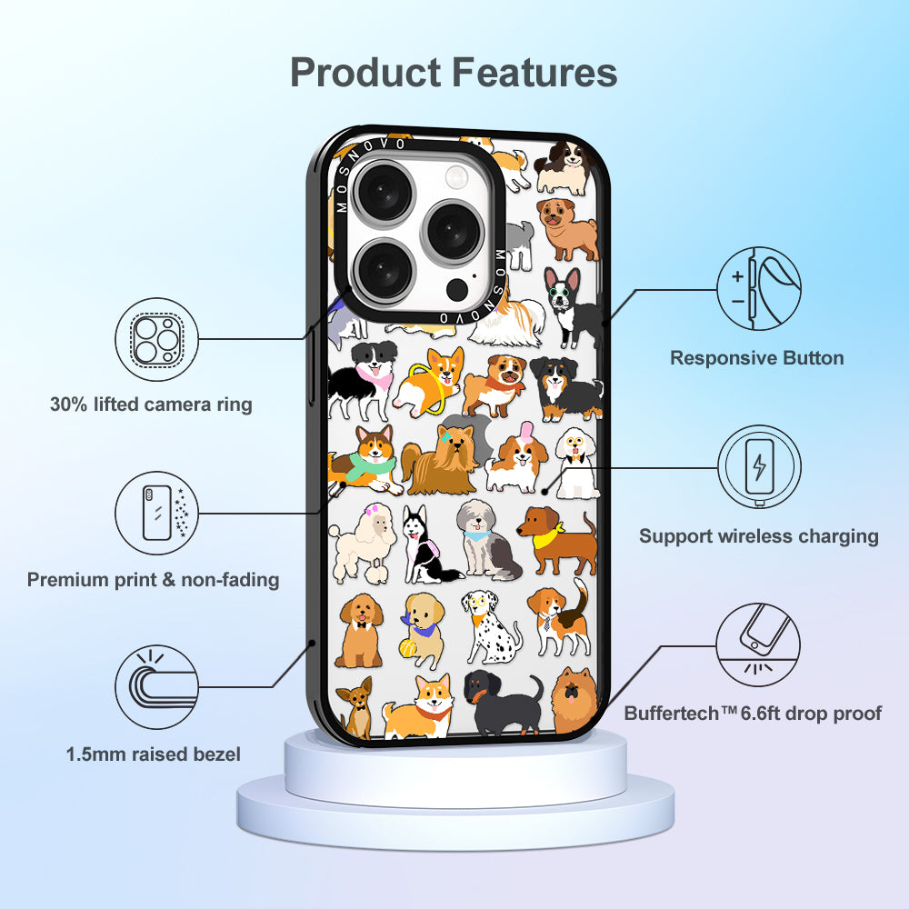 Cute Puppy Phone Case - iPhone 15 Pro Case - MOSNOVO