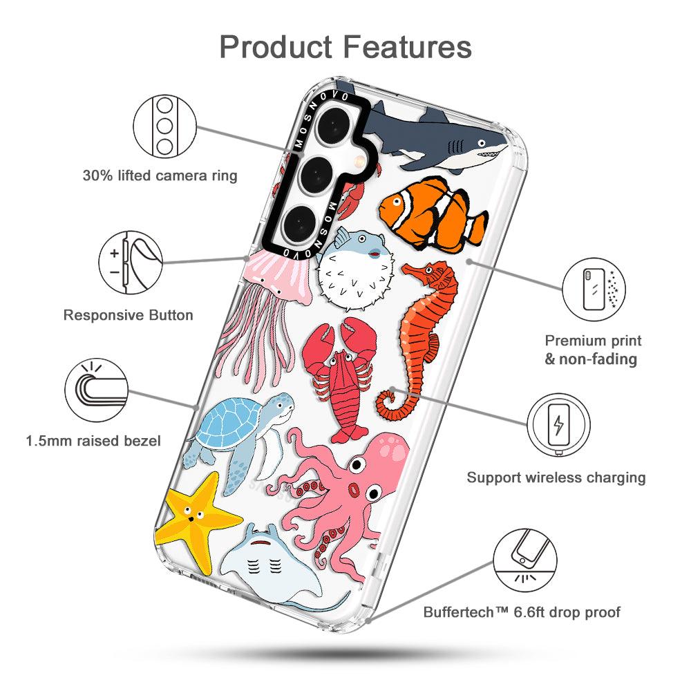 Cute Sea Animals Phone Case - Samsung Galaxy S23 FE Case