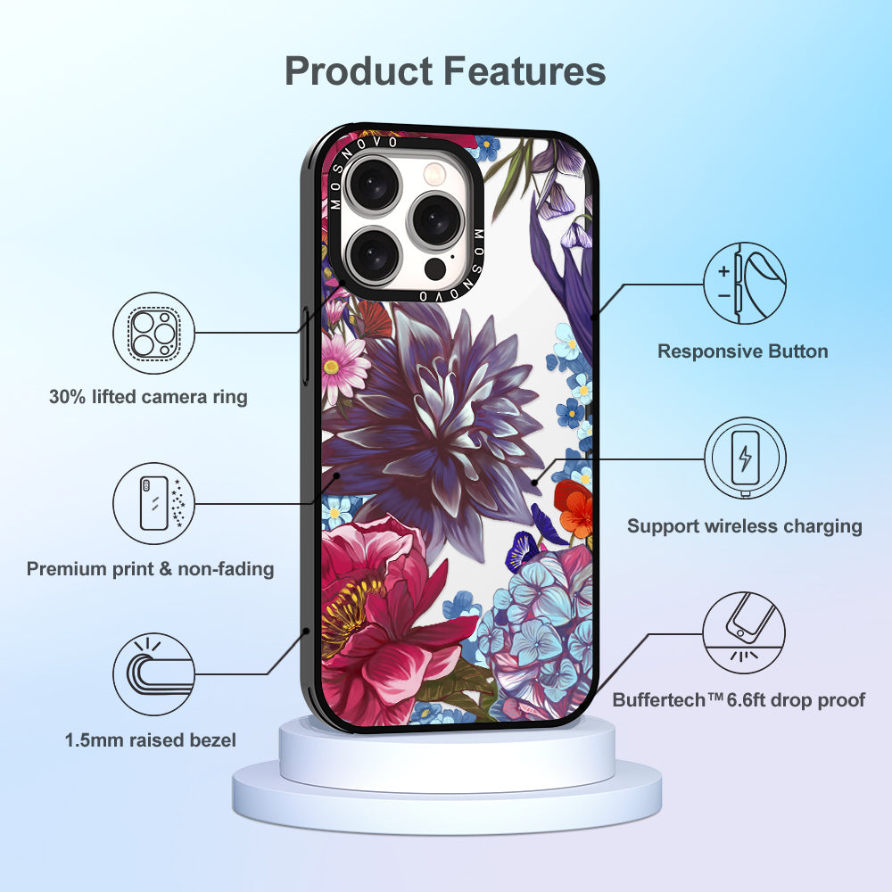 Blue Lilacs Phone Case - iPhone 15 Pro Max Case - MOSNOVO