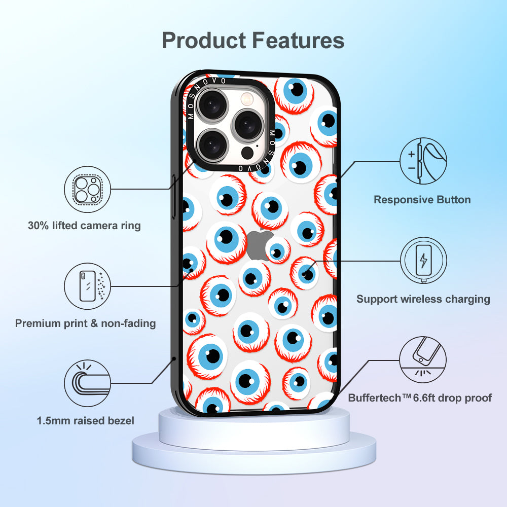 Scary Eyeball Phone Case - iPhone 15 Pro Max Case - MOSNOVO