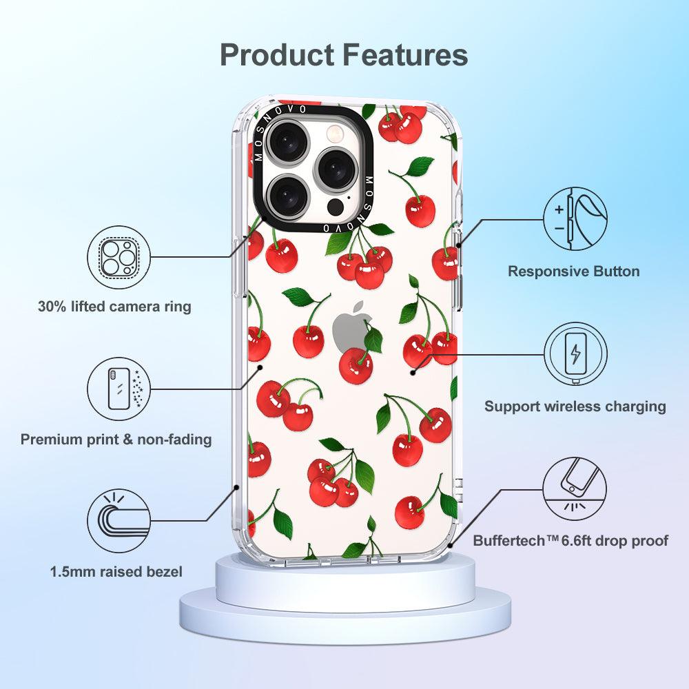 Poppy Cherry Phone Case - iPhone 15 Pro Max Case - MOSNOVO