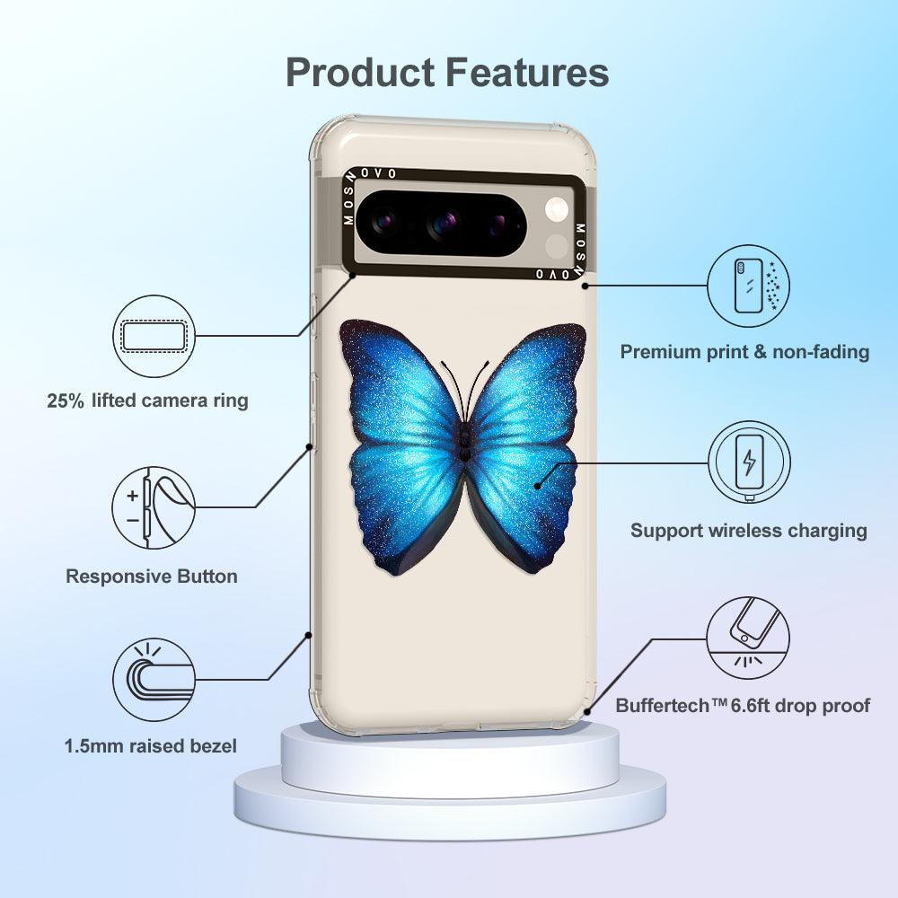 Shimmering Butterfly Phone Case - Google Pixel 8 Pro Case - MOSNOVO