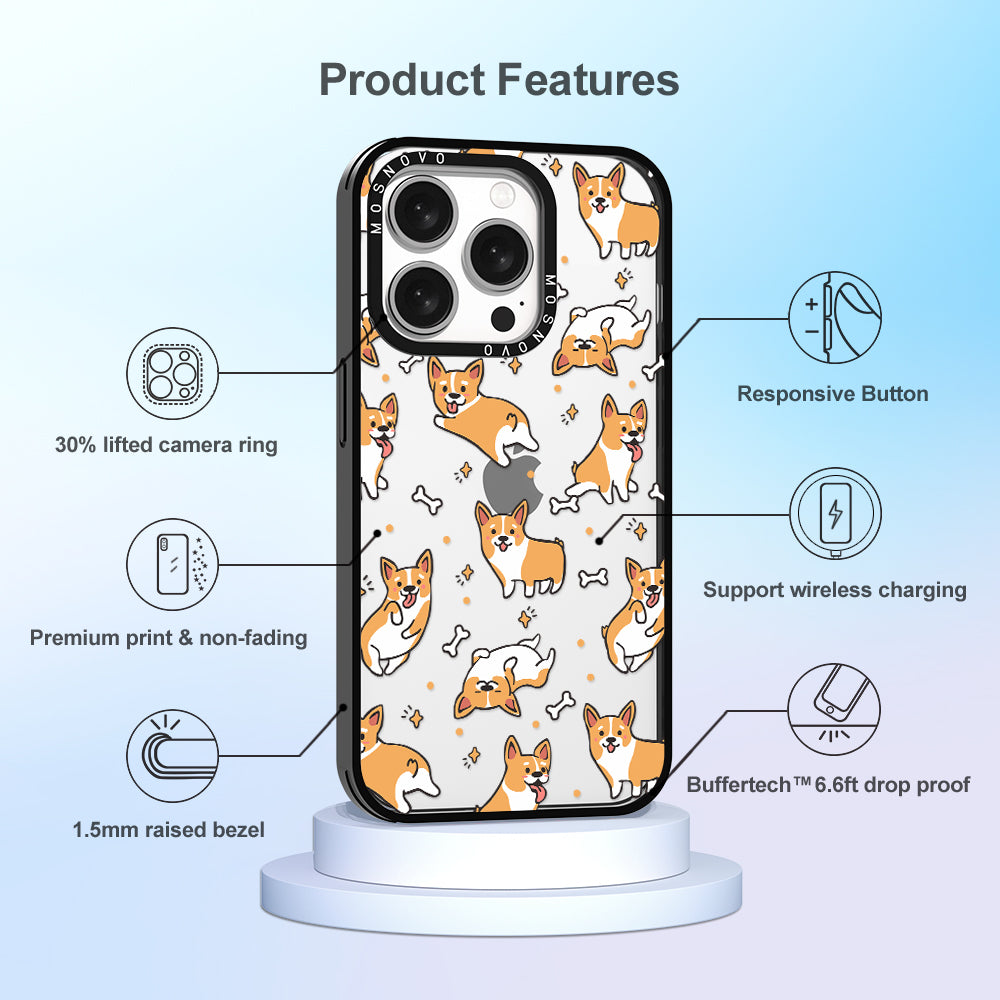 Corgi Phone Case - iPhone 15 Pro Case - MOSNOVO