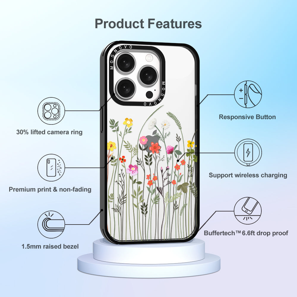 Spring Wildflower Phone Case - iPhone 15 Pro Case - MOSNOVO