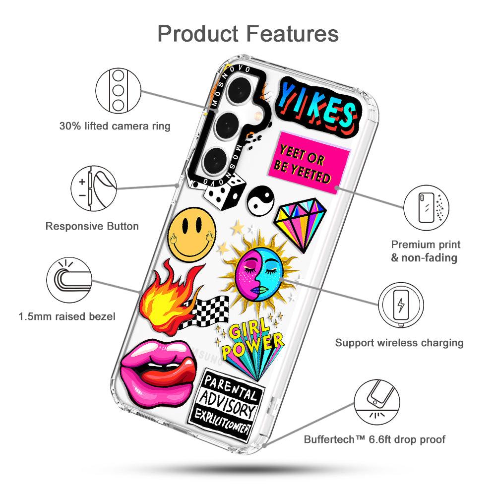 Funky Stickers Phone Case - Samsung Galaxy S23 FE Case