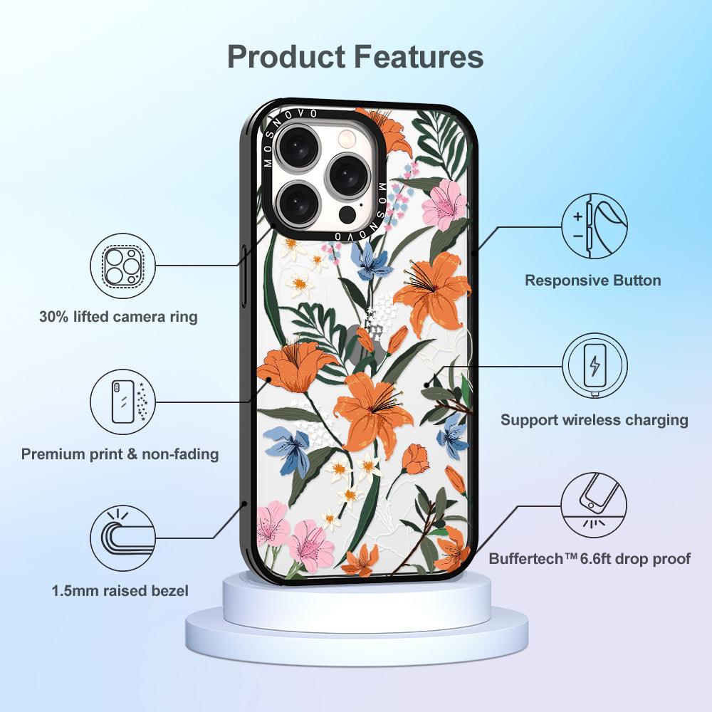 Lily Garden Phone Case - iPhone 15 Pro Max Case - MOSNOVO