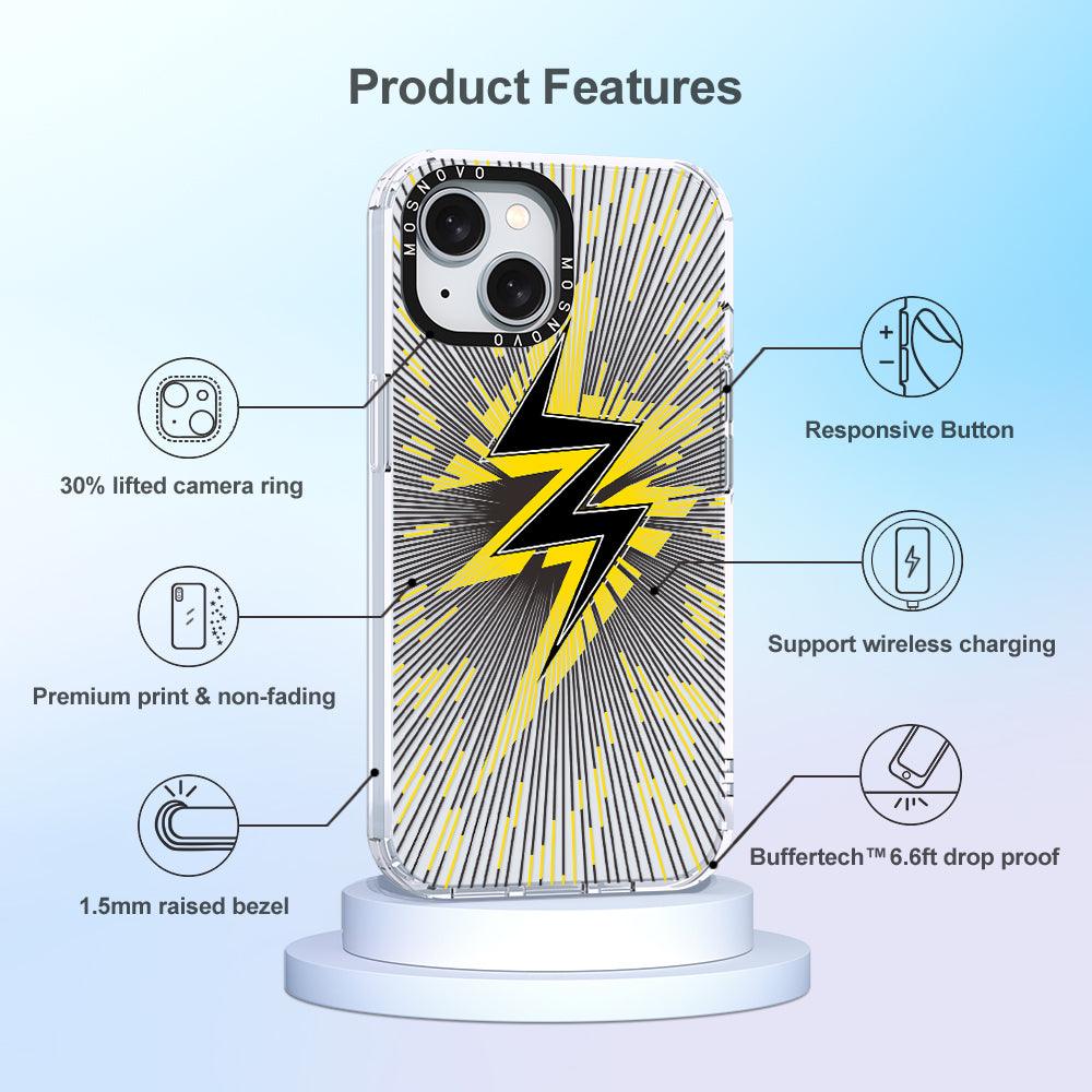 Lightning Bolt Phone Case - iPhone 15 Plus Case - MOSNOVO