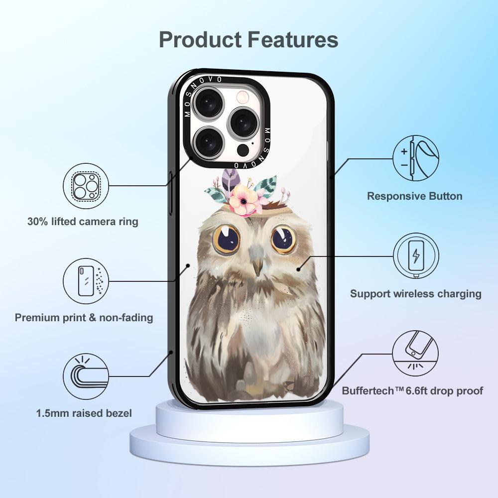 Cute Owl Phone Case - iPhone 15 Pro Max Case - MOSNOVO