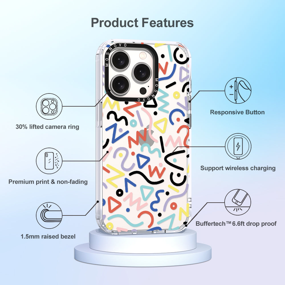 Doodle Art Phone Case - iPhone 15 Pro Case - MOSNOVO