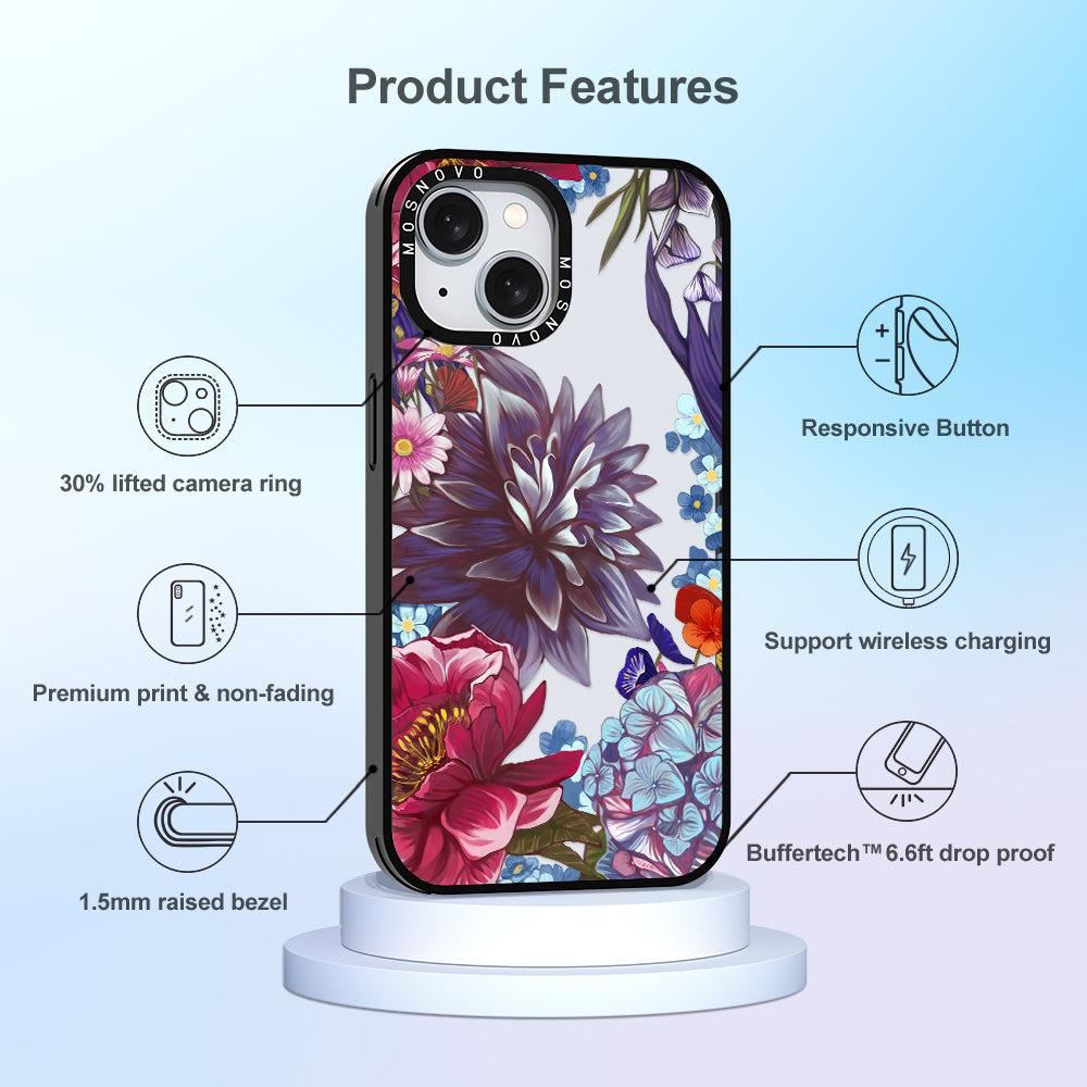 Blue Lilacs Phone Case - iPhone 15 Case - MOSNOVO