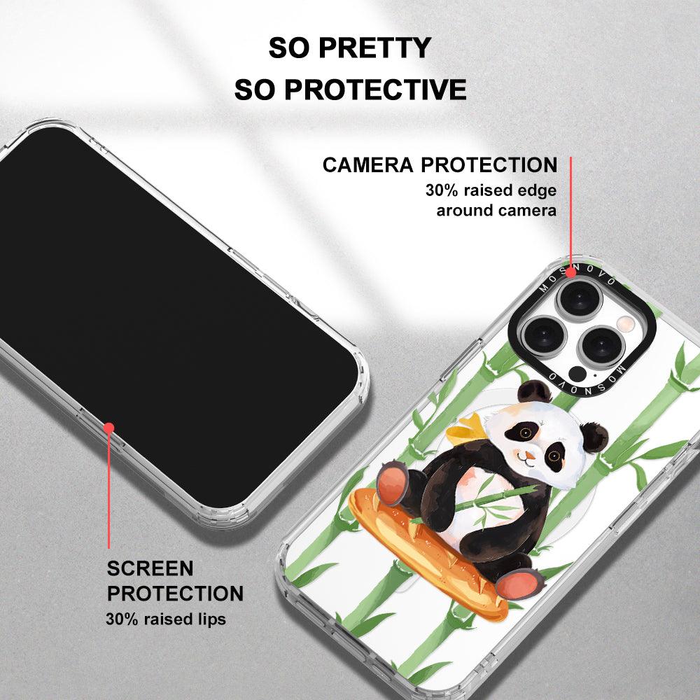 Bamboo Panda Phone Case - iPhone 15 Pro Max Case - MOSNOVO