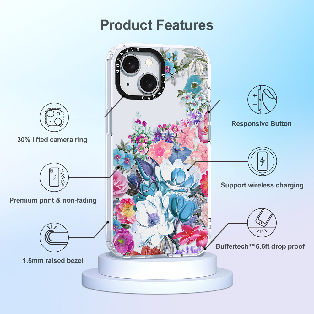 Magnolia Flower Phone Case - iPhone 15 Case - MOSNOVO