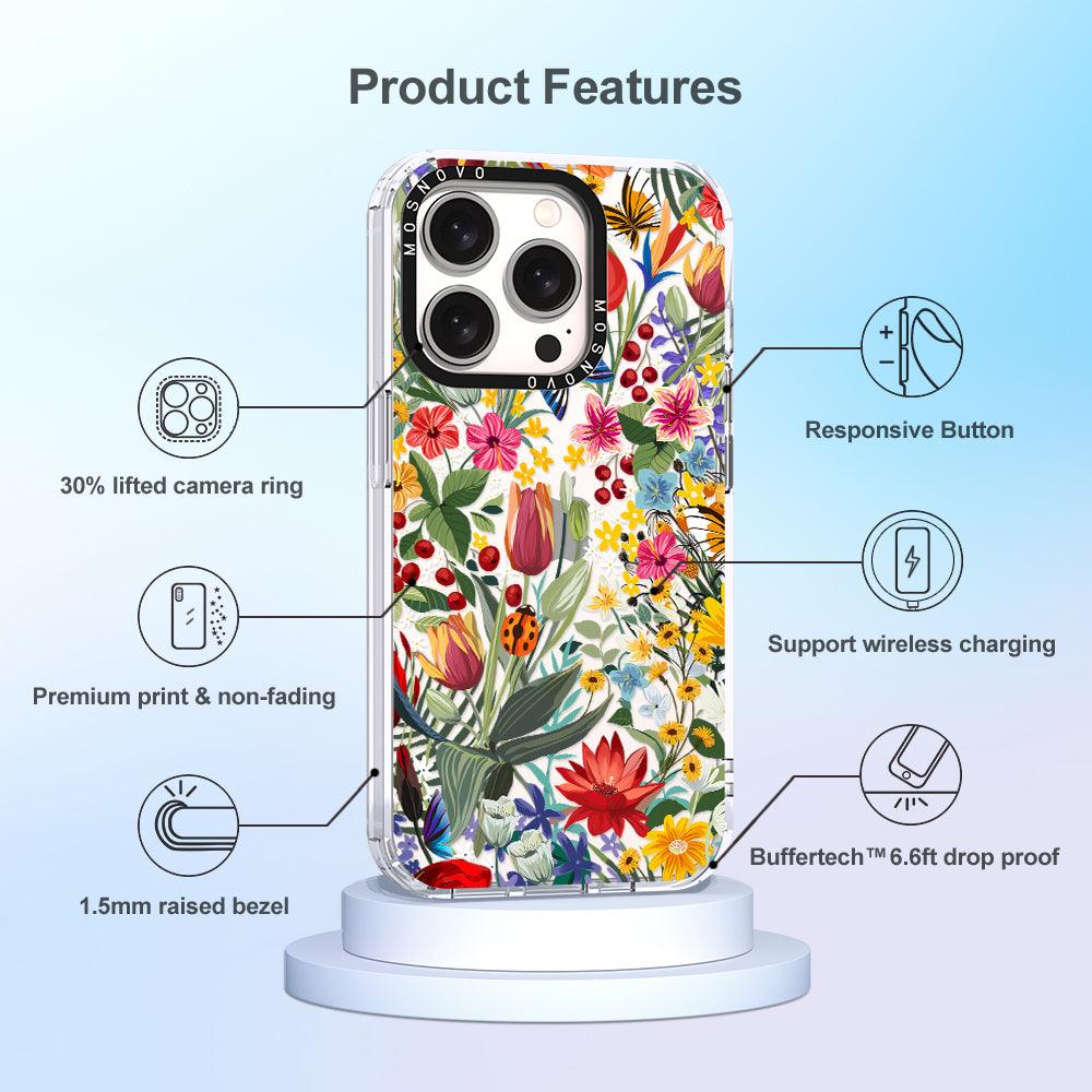 In The Garden Phone Case - iPhone 15 Pro Case - MOSNOVO