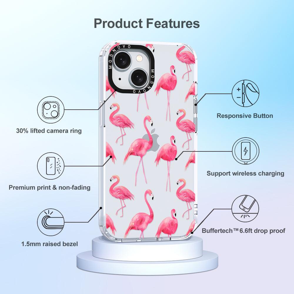 Flamingo Phone Case - iPhone 15 Plus Case - MOSNOVO