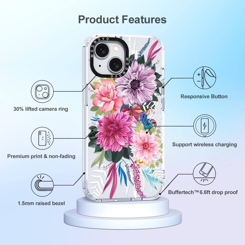 Dahlia Bloom Phone Case - iPhone 15 Case - MOSNOVO