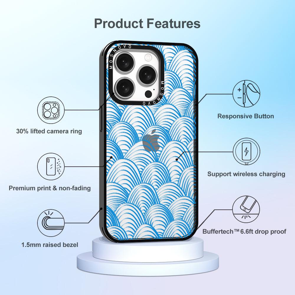 Wavy Wave Phone Case - iPhone 15 Pro Case - MOSNOVO