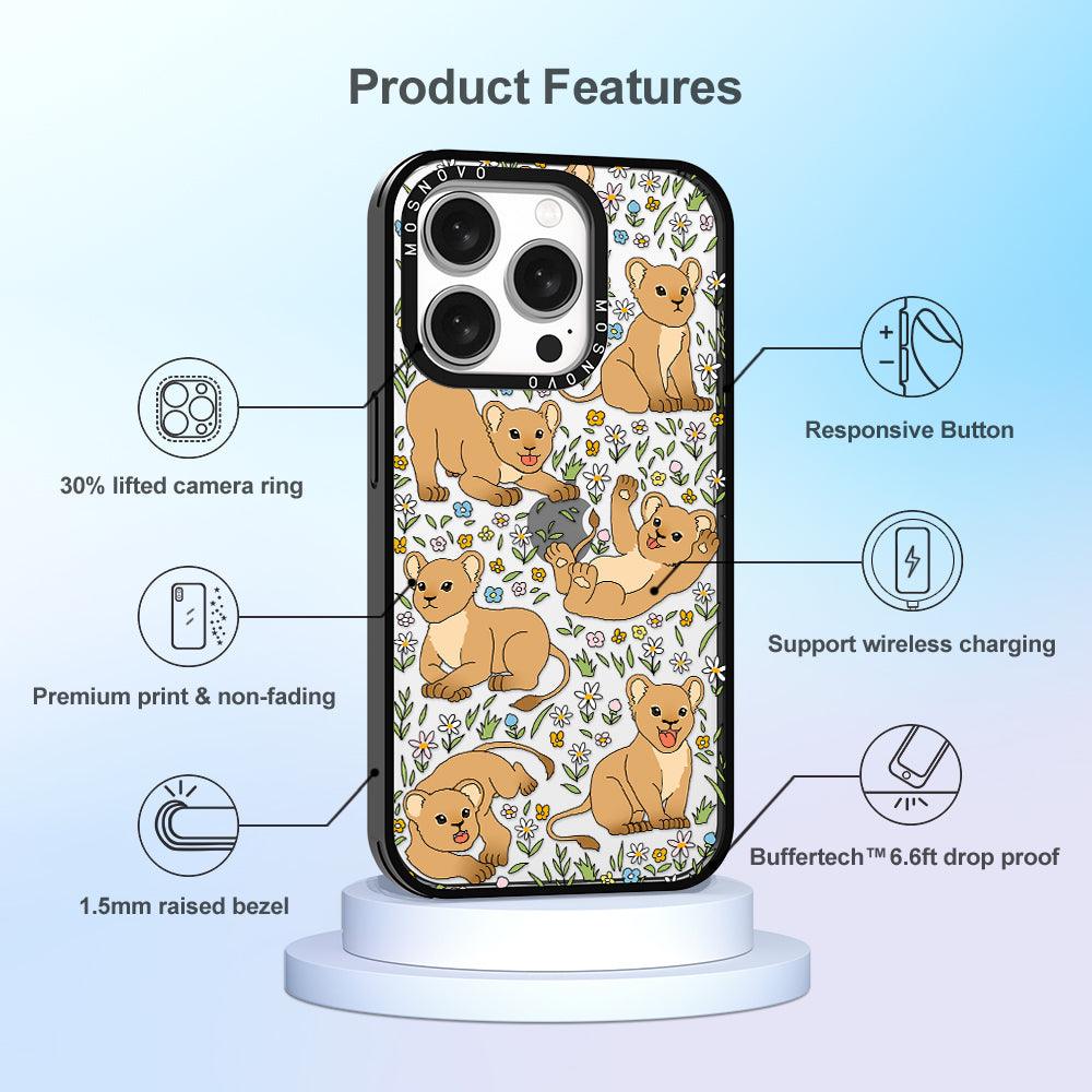 Cute Lion Phone Case - iPhone 15 Pro Case - MOSNOVO