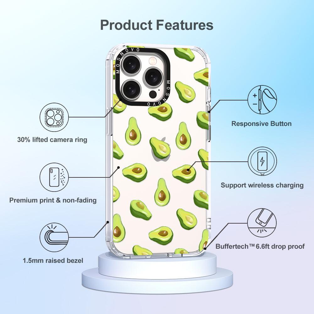 Fleshy Avocado Phone Case - iPhone 15 Pro Max Case - MOSNOVO