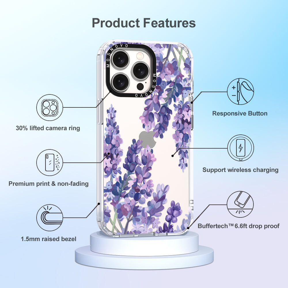 Lavender Phone Case - iPhone 15 Pro Max Case - MOSNOVO