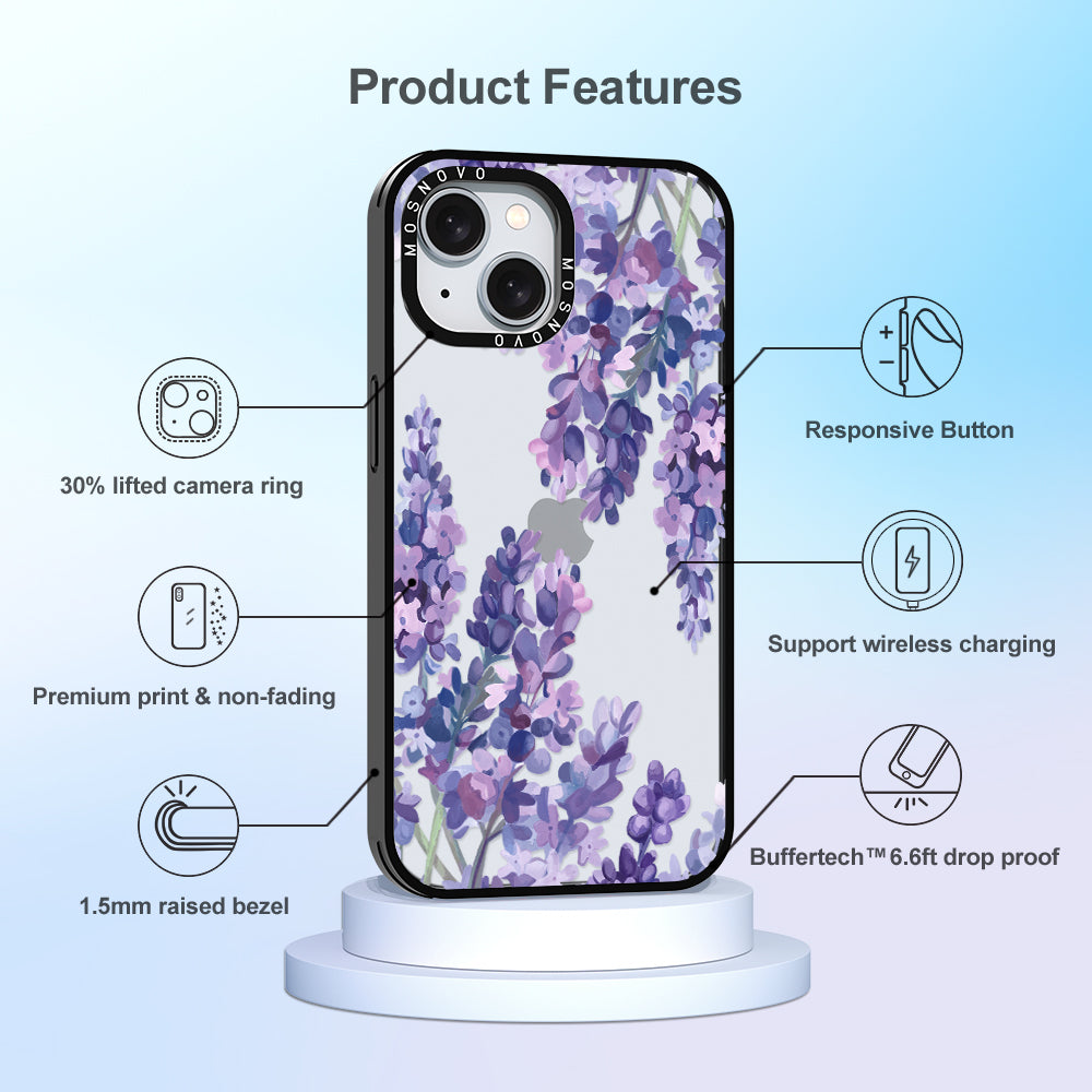 Lavender Phone Case - iPhone 15 Plus Case - MOSNOVO