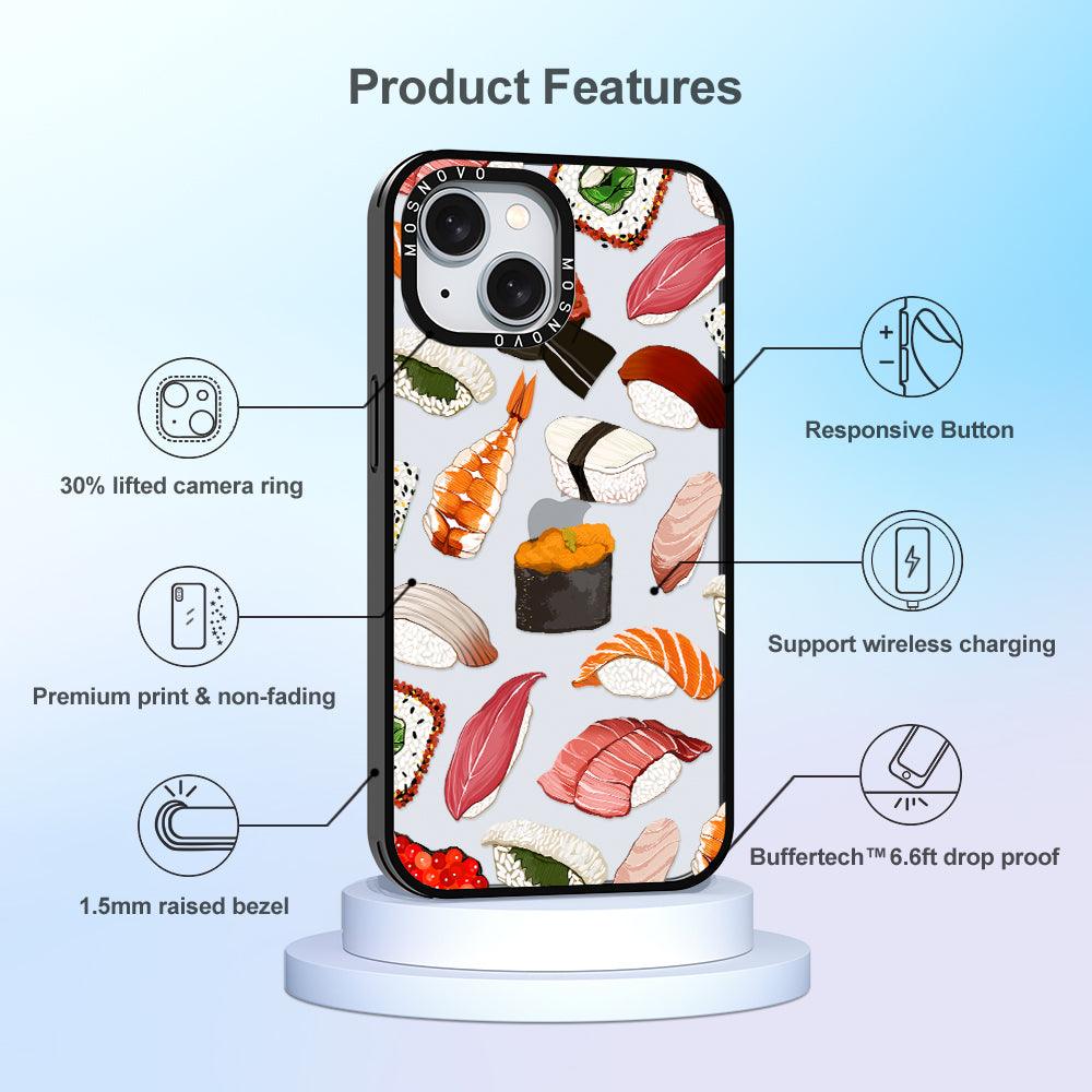 Mixed Sushi Phone Case - iPhone 15 Case - MOSNOVO