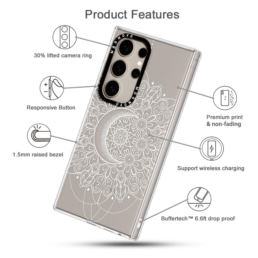 Moon Henna Phone Case - Samsung Galaxy S24 Ultra Case - MOSNOVO