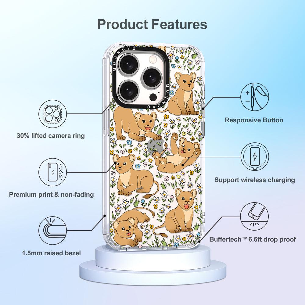 Cute Lion Phone Case - iPhone 15 Pro Case - MOSNOVO