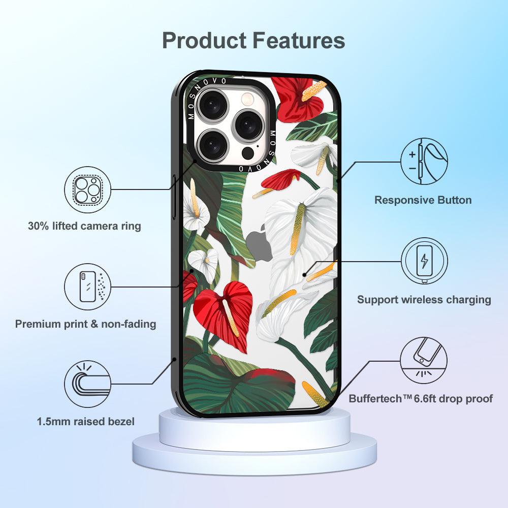 Anthurium Phone Case - iPhone 15 Pro Max Case - MOSNOVO