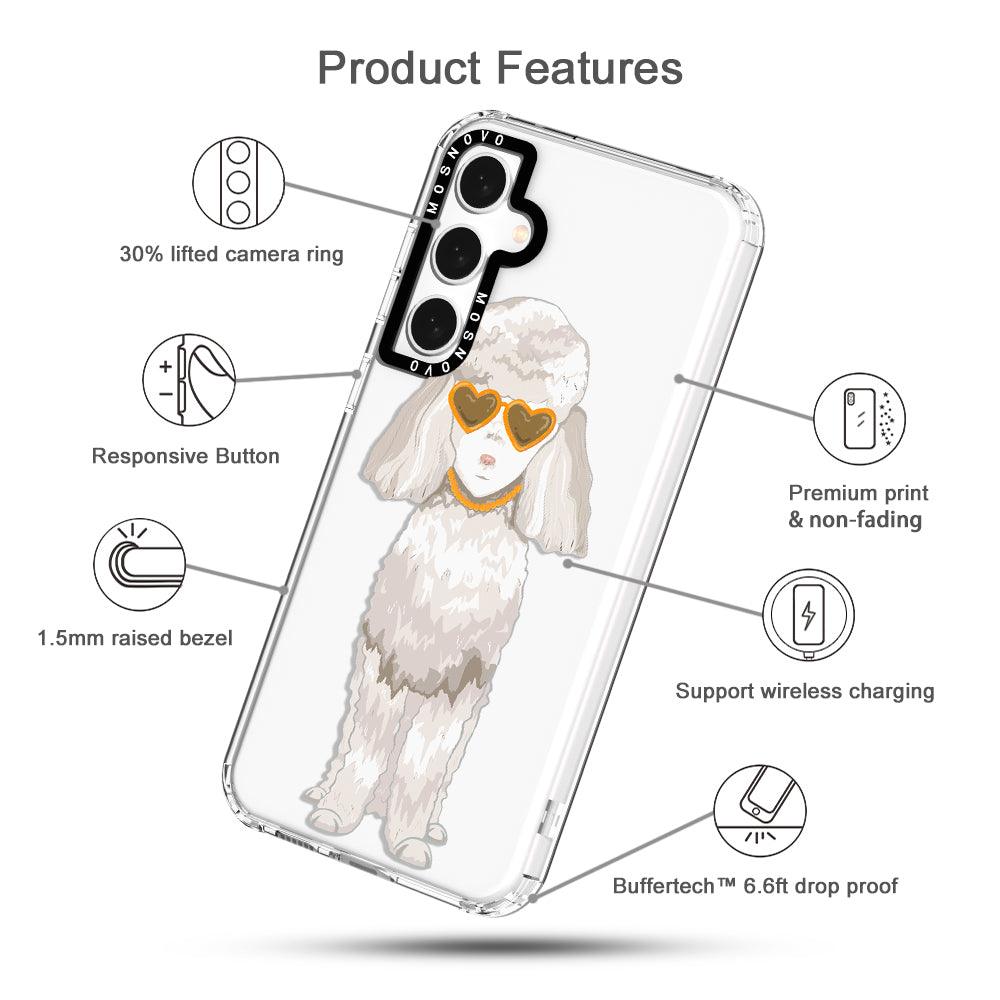 Elegant Poodle Phone Case - Samsung Galaxy S23 FE Case