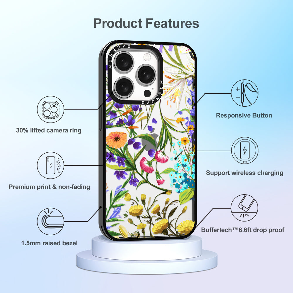 Summer Flower Holidays Phone Case - iPhone 15 Pro Case - MOSNOVO