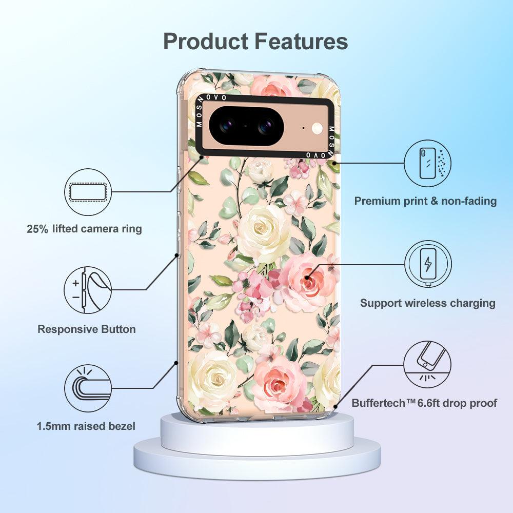 Watercolor Flower Floral Phone Case - Google Pixel 8 Case - MOSNOVO