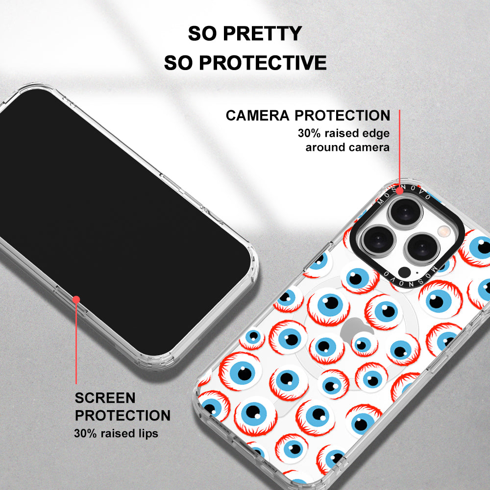 Scary Eyeball Phone Case - iPhone 15 Pro Case - MOSNOVO