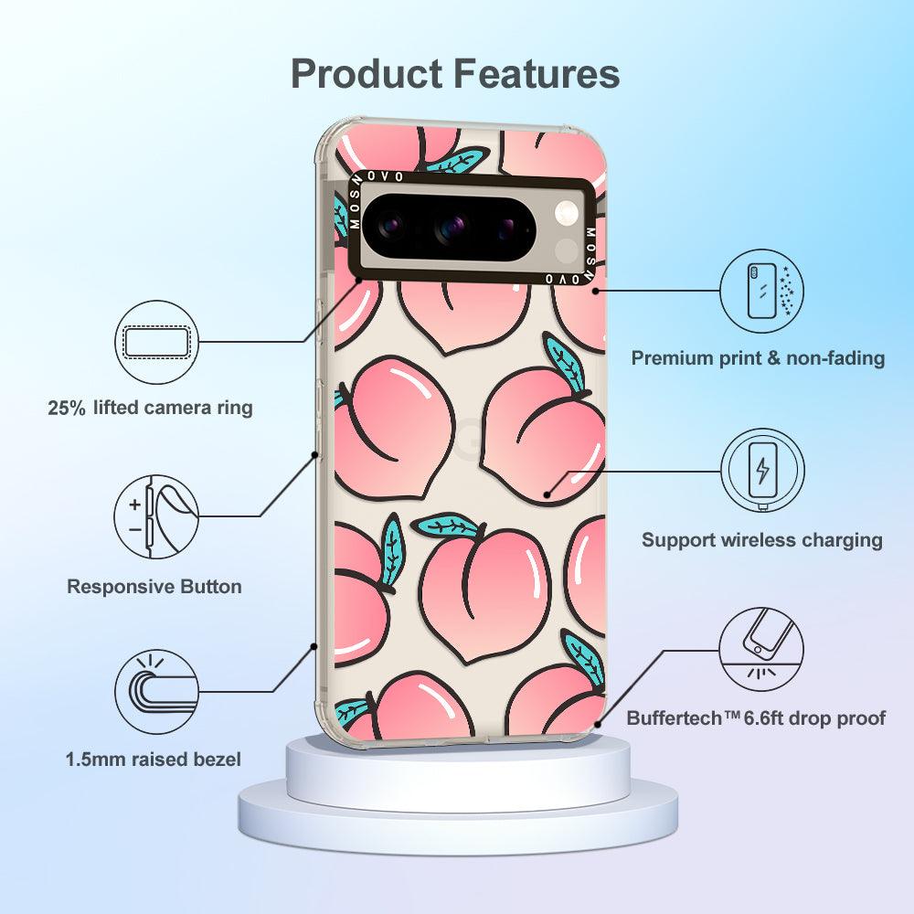 Cute Peach Phone Case - Google Pixel 8 Pro Case