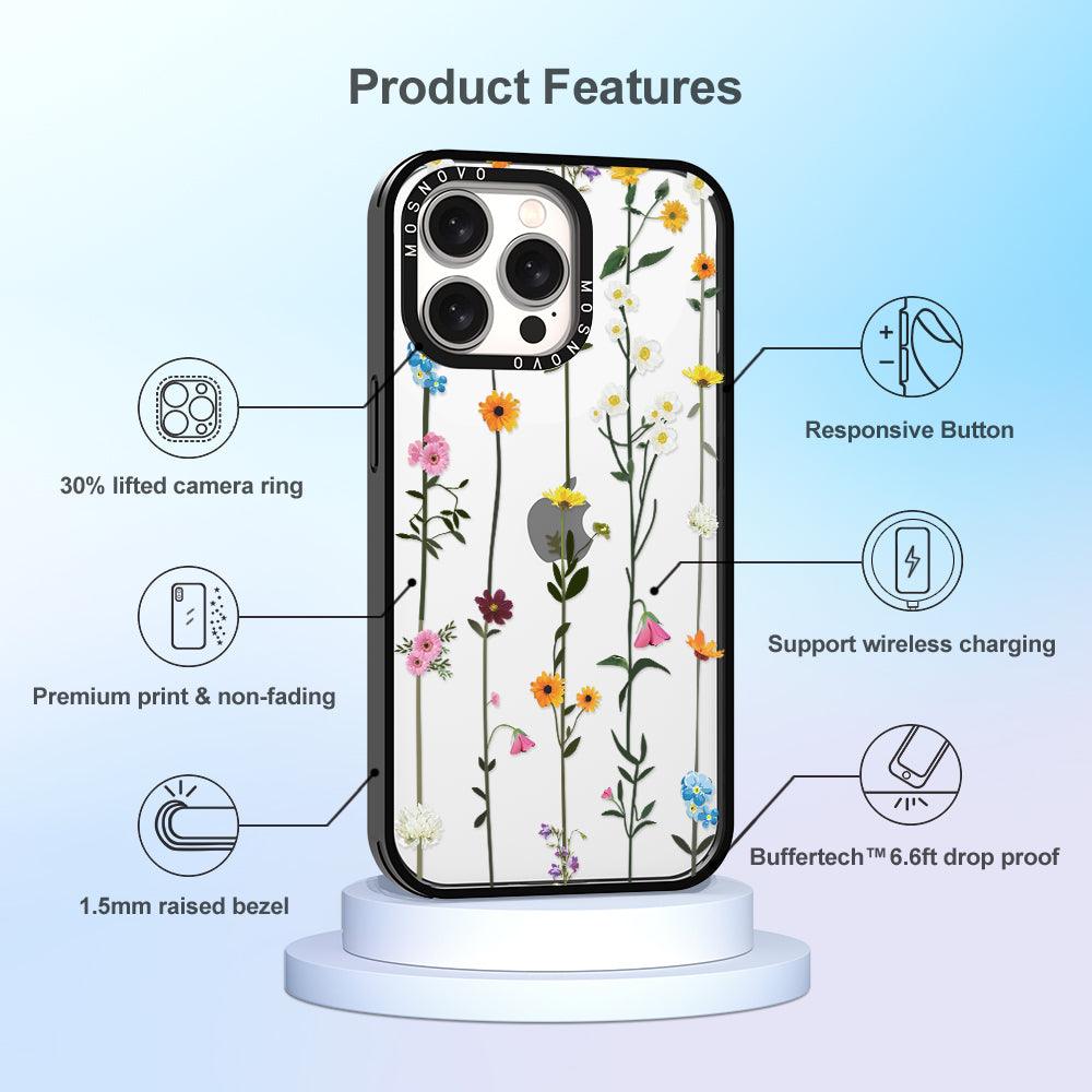 Wildflowers Phone Case - iPhone 15 Pro Max Case - MOSNOVO