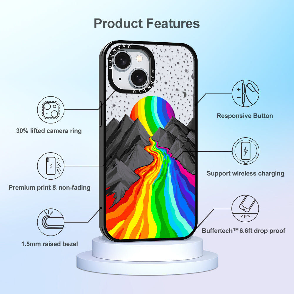 Rainbow Landscape Phone Case - iPhone 15 Plus Case - MOSNOVO