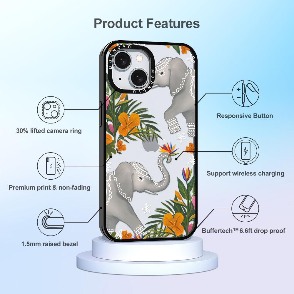 Elephant Phone Case - iPhone 15 Plus Case - MOSNOVO