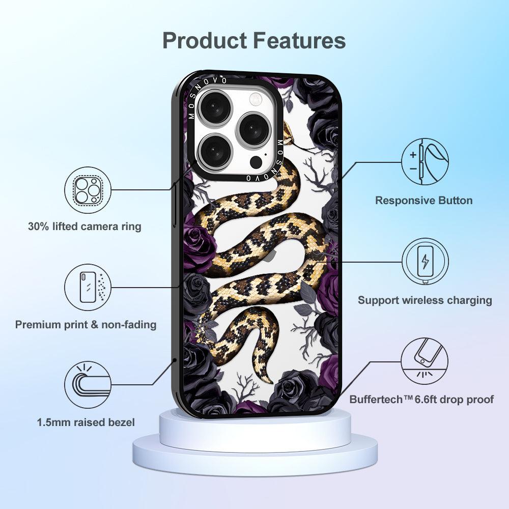 Secret Snake Garden Phone Case - iPhone 15 Pro Case - MOSNOVO