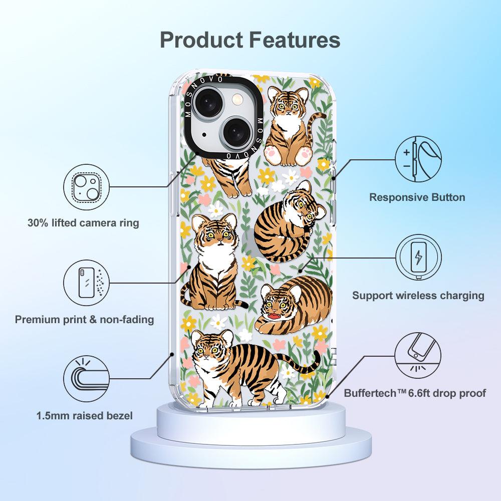 Cute Tiger Phone Case - iPhone 15 Plus Case - MOSNOVO