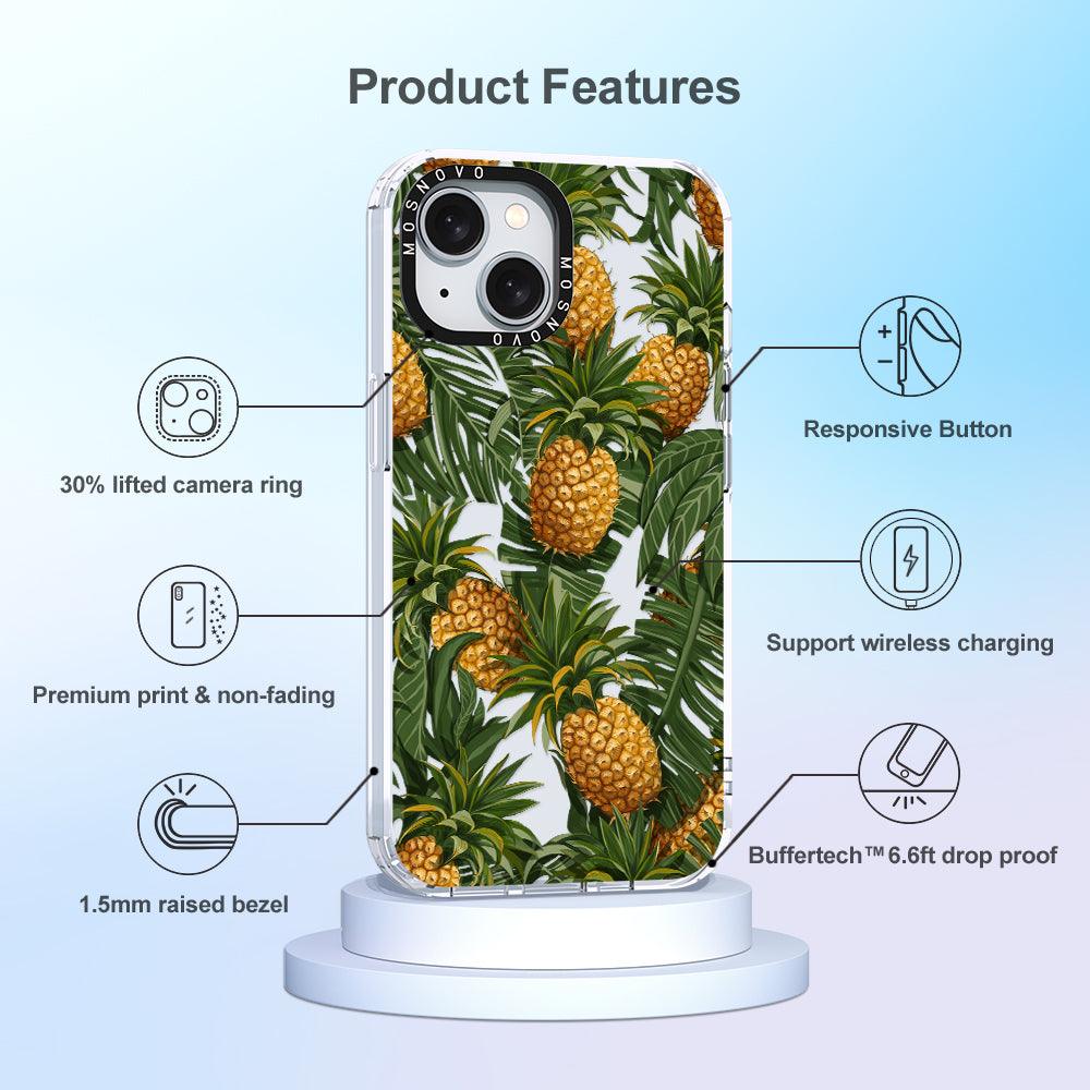 Pineapple Botany Phone Case - iPhone 15 Case - MOSNOVO