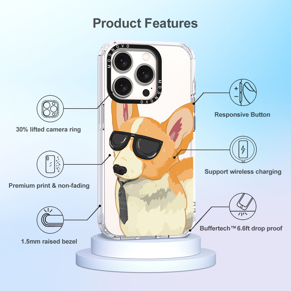 Fluffy Corgi Phone Case - iPhone 15 Pro Case - MOSNOVO