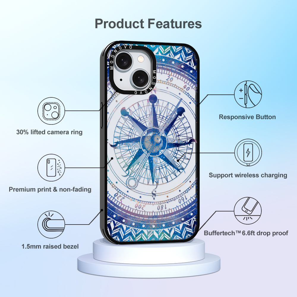 Galaxy Compass Phone Case - iPhone 15 Plus Case - MOSNOVO