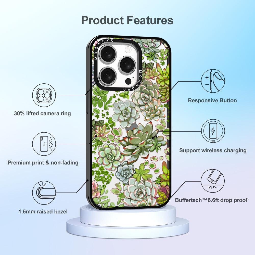 Succulent Phone Case - iPhone 15 Pro Case - MOSNOVO