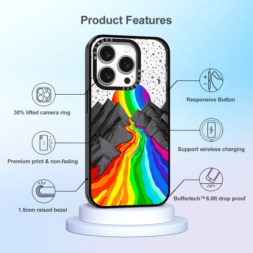 Rainbow Landscape Phone Case - iPhone 15 Pro Case - MOSNOVO